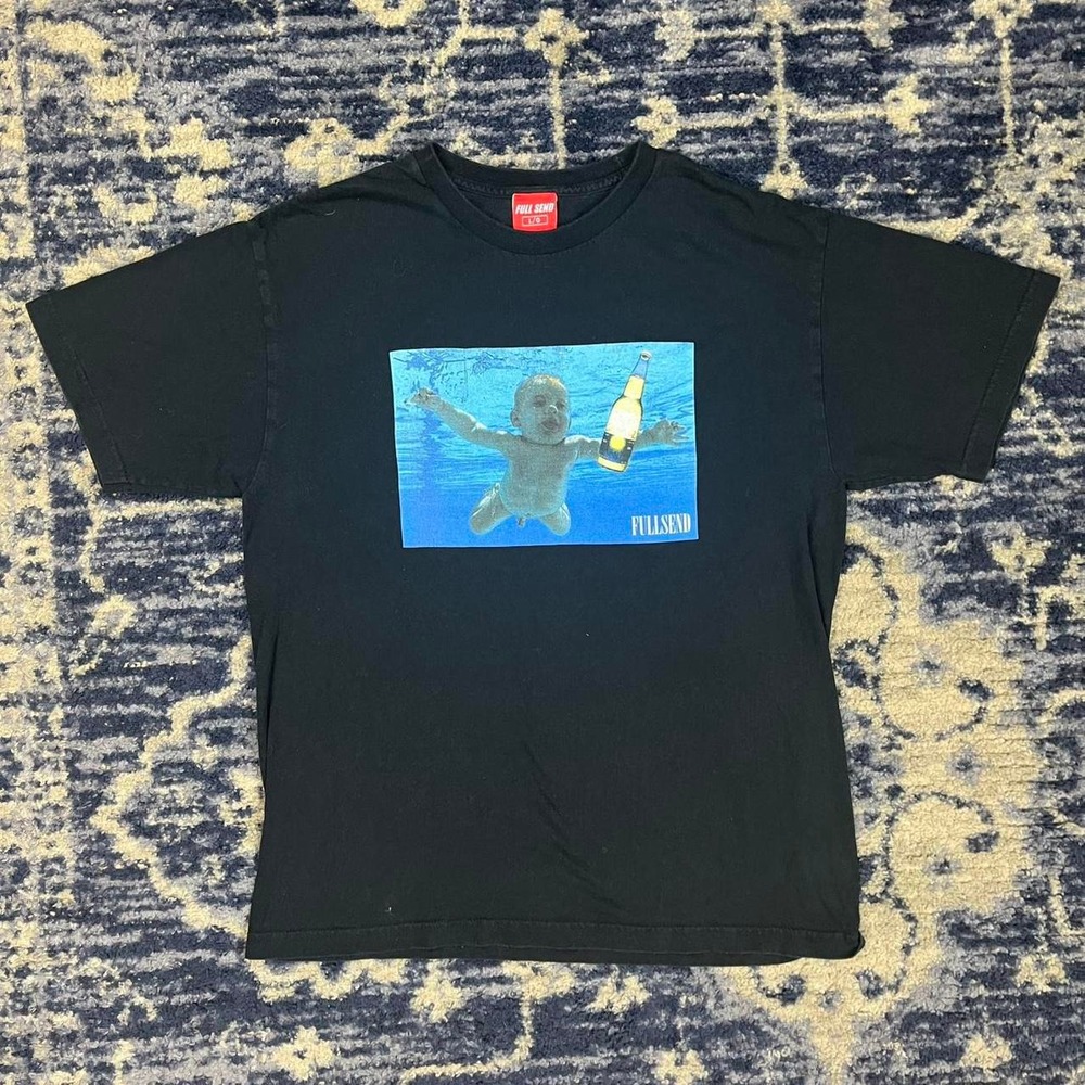 Funny full send baby tee with beer college frat nelk